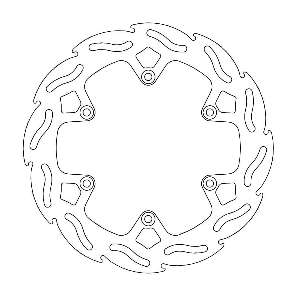 MMAST-17111528 Disco freno fisso Moto Master Flame posteriore YZ / YZF dopo 2019, COD: MMAST-17111528