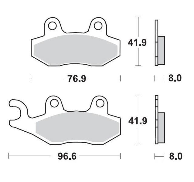 MMAST-17211696 Pastiglie freno anteriore Moto Master Pro Racing GP YZ 92-97 / RM 87-95, COD: MMAST-17211696