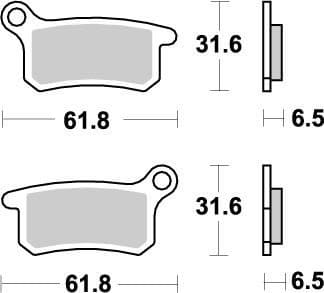 MMAST-17211869 Front brake pads Moto Master Nitro TC / SX 65