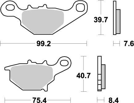 MMAST-17211871 Rear brake pads Moto Master Nitro RM 85