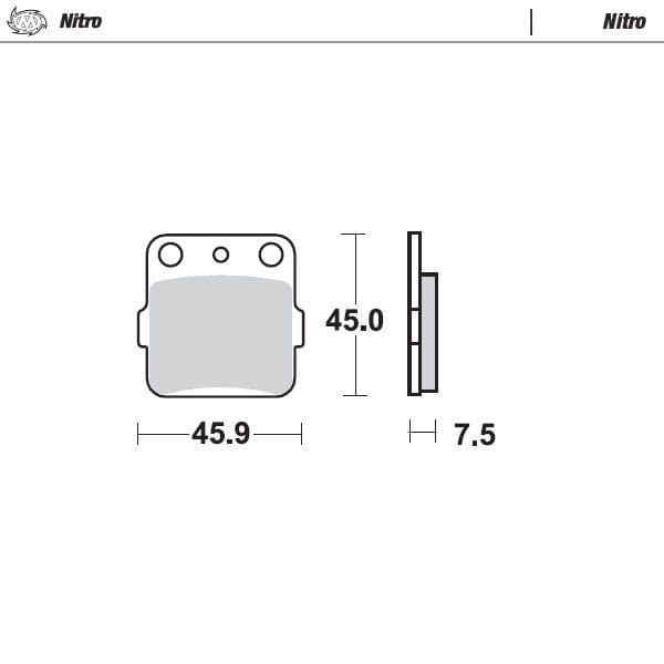 MMAST-17212531 Pastiglie freno posteriore Moto Master Nitro KX 80 / 85, COD: MMAST-17212531