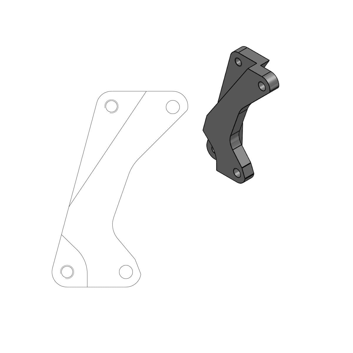 MMAST-17420337 Supporto pinza freno Moto Master Street RM-Z & KXF 250 / 450, COD: MMAST-17420337