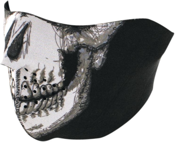 ZAN25030060 Mezza Mascherina neoprene Zanheadgear Skull Face