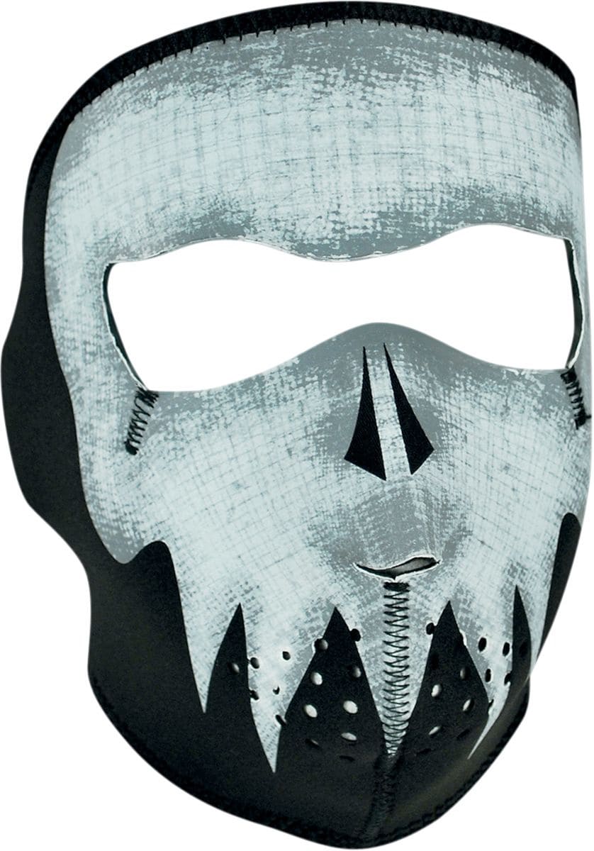 ZAN25030208 Mascherina neoprene Zanheadgear Grey Skull Glow