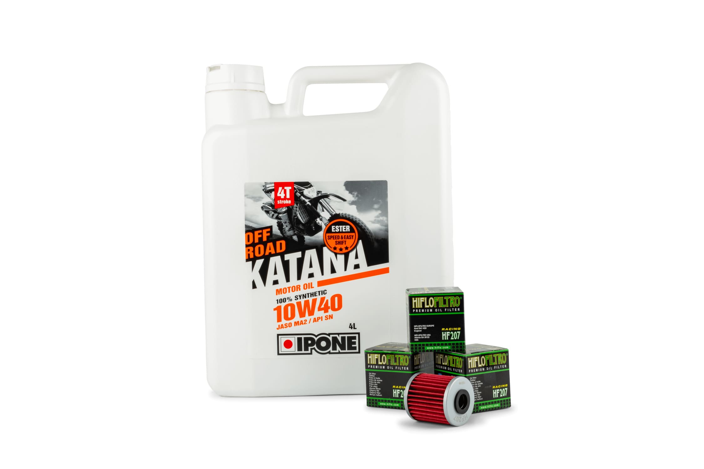 HF207/PACK01 Kit cambio olio (3 filtri) Ipone 10W40 KXF / RM-Z 250 / 450, COD: HF207/PACK01