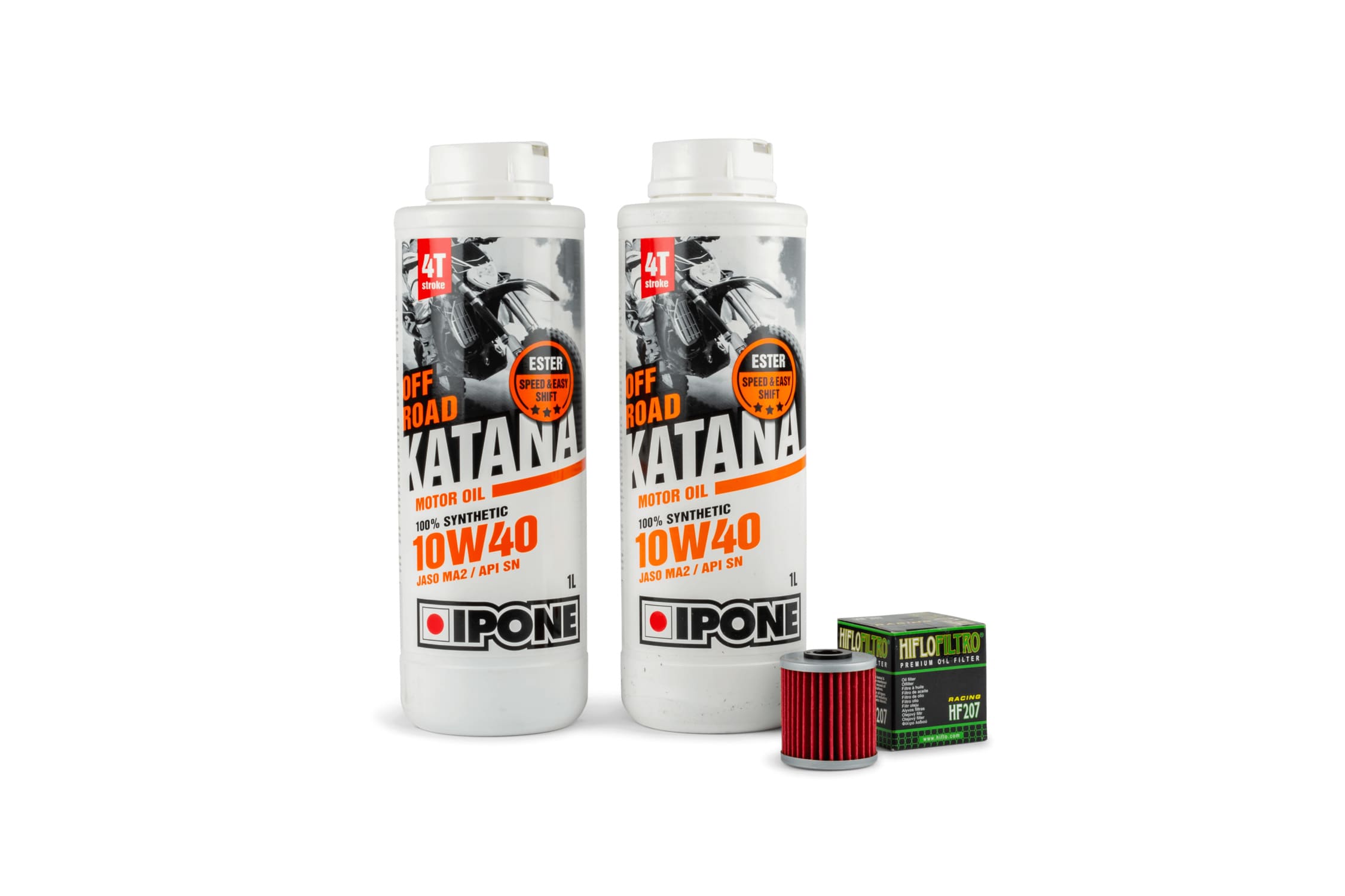 HF207/PACK04 Kit cambio olio Ipone 10W40 KXF / RM-Z 250 / 450, COD: HF207/PACK04