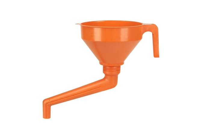 PR168284 Pressol polyethylene funnel orange with inclined spout 160mm