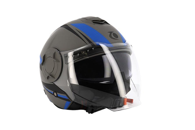 CGN515407 Casco jet Trendy T-406 Hopis grigio/blu/nero opaco L - Billaricambi SRLS