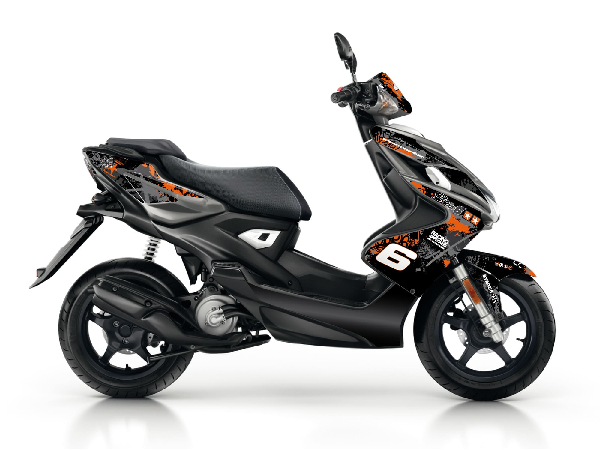 S6-056602/BK Kit deco Stage6 arancione - nero Yamaha Aerox / Nitro dopo 2013, COD: S6-056602/BK