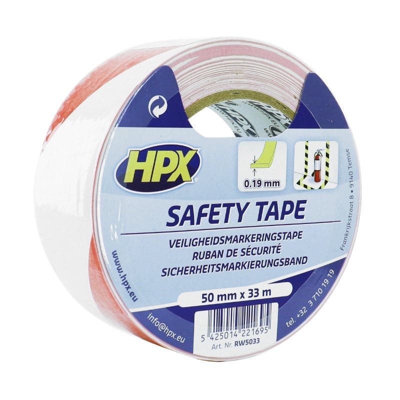 HPX-182770 Nastro segnaletico (adesivo) 50mm x 33m bianco/rosso, COD: HPX-182770