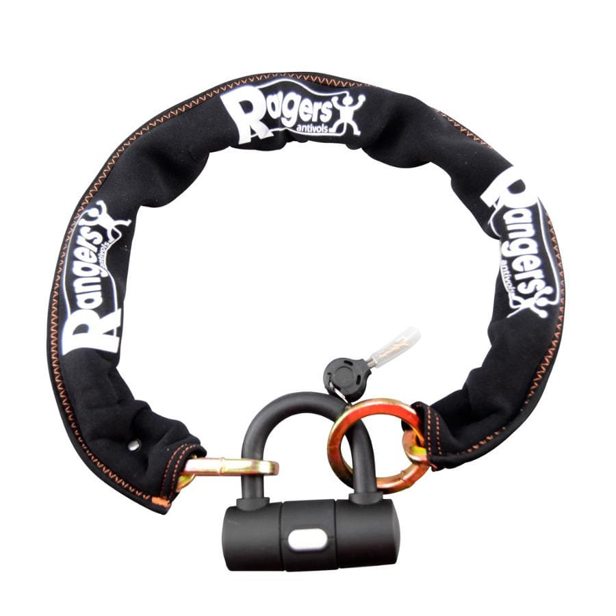 CGN506440 Lucchetto a catena Rangers U-lock d.14mm - 55x55mm + catena d.10mm x 0,90m