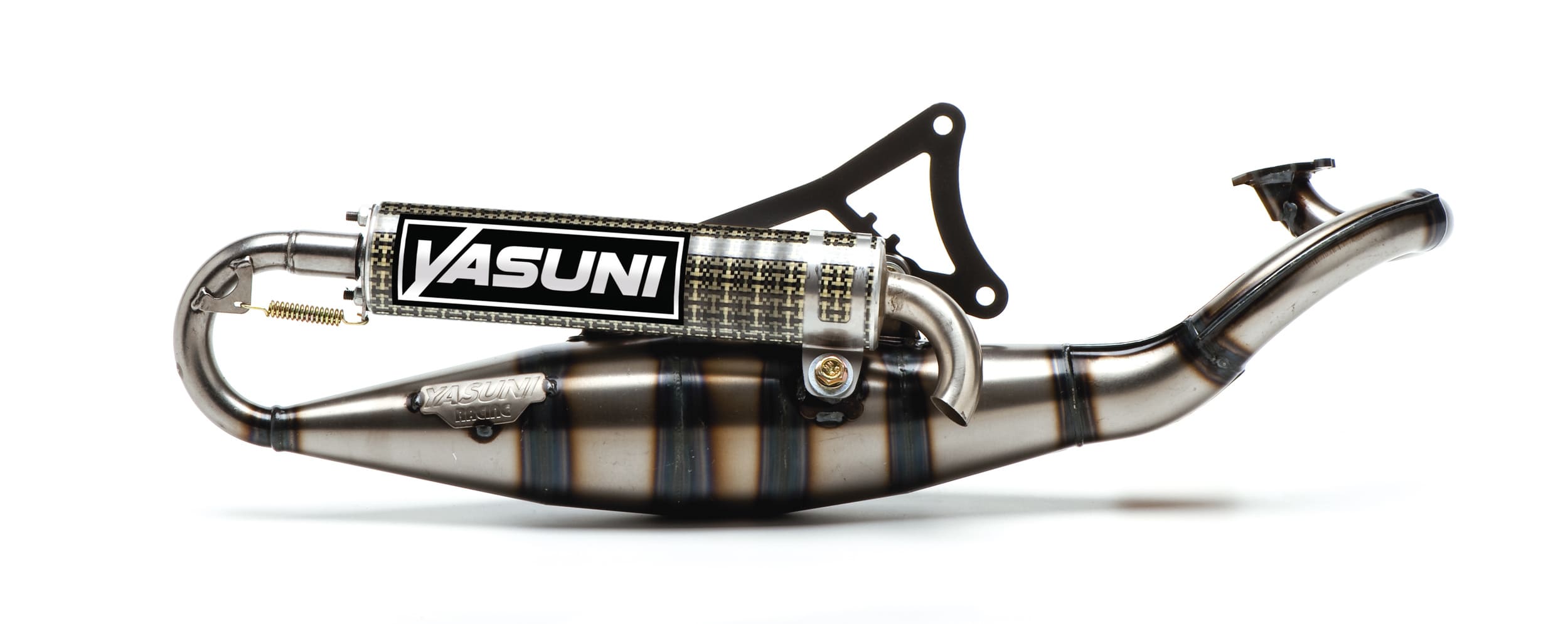 YAS902CK Yasuni Scooter R Exhaust, Minarelli Horizontal, Kevlar Silencer