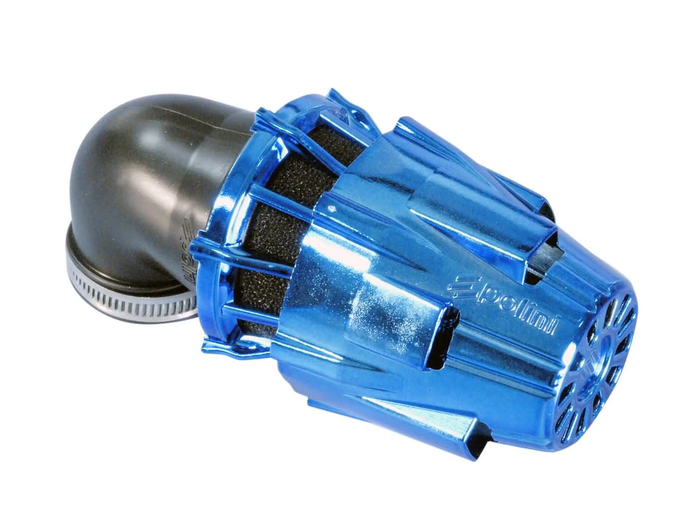 P203.0163 Filtro aria Polini Air Box 90° inclinato 46mm blu, COD: P203.0163