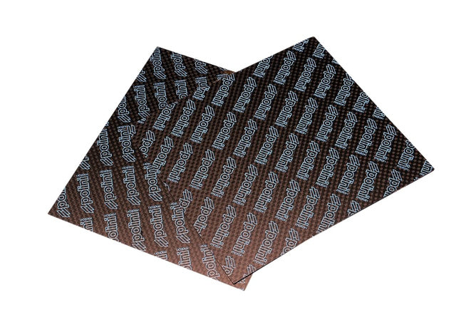 P213.0603 Lastra Lamelle in Fibra di Carbonio, Polini, 110x110 mm, Spessore 0,45 mm, rosso