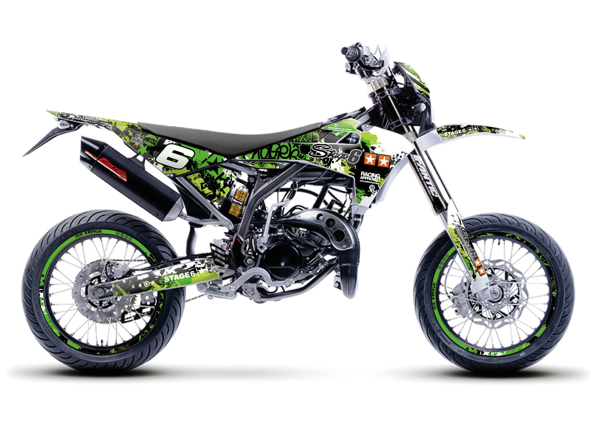 S6-058805/GR Kit deco Stage6 verde - nero Fantic XM 50, COD: S6-058805/GR