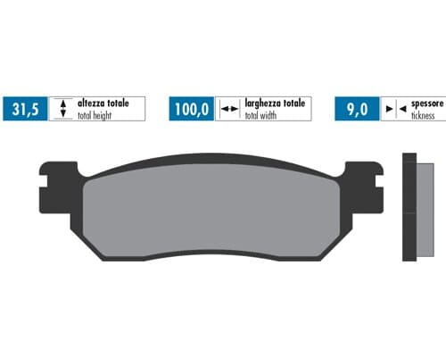 P174.0022 Pastiglie freno Polini Original Yamaha Xmax, COD: P174.0022
