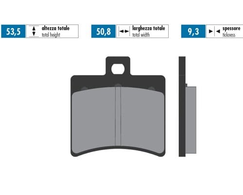 P174.2020 Pastiglie freno Polini sinterizzato Aprilia SR50 / Sportcity, COD: P174.2020
