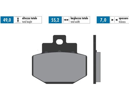P174.2024 Pastiglie freno Polini sinterizzato Vespa GT, COD: P174.2024