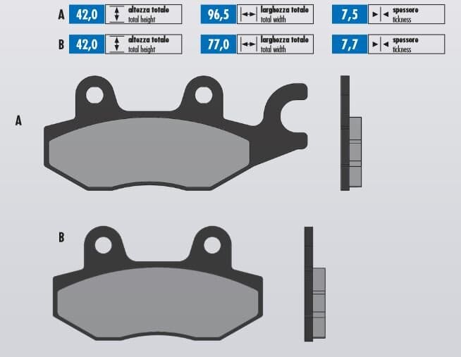P174.2064 Pastiglie freno Polini sinterizzato Suzuki Burgman 400, COD: P174.2064