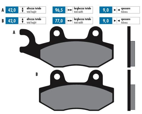 P174.2070 Pastiglie freno Polini sinterizzato Kymco Agility, COD: P174.2070