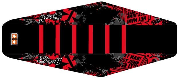 S6-058865/RE Coprisella Stage6 Full Covering nero - rosso Sherco 50cc fino 2006, COD: S6-058865/RE