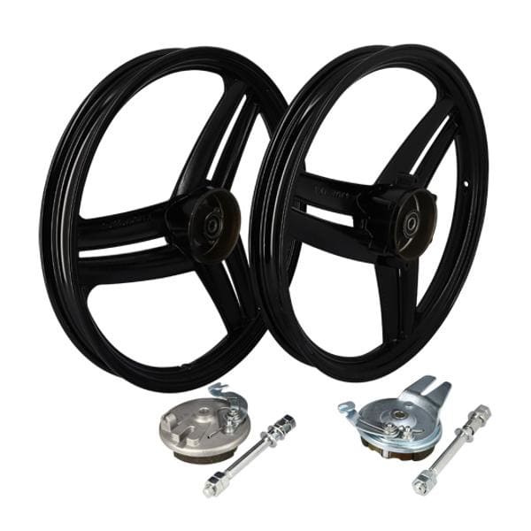 CGN518498 Cerchioni ant. / post. 17" tipo Grimeca nero Peugeot 103 SP / MVL, COD: CGN518498