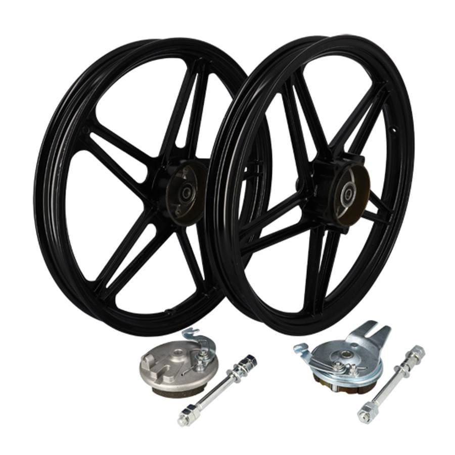 CGN518501 Cerchioni ant. / post. 17" tipo Bernardi nero Peugeot 103 Vogue, COD: CGN518501