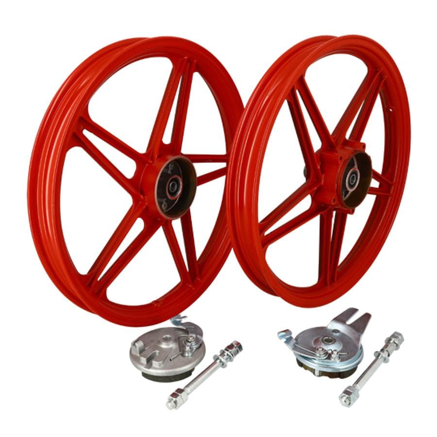 CGN518502 Cerchioni ant. / post. 17" tipo Bernardi rosso Peugeot 103 Vogue