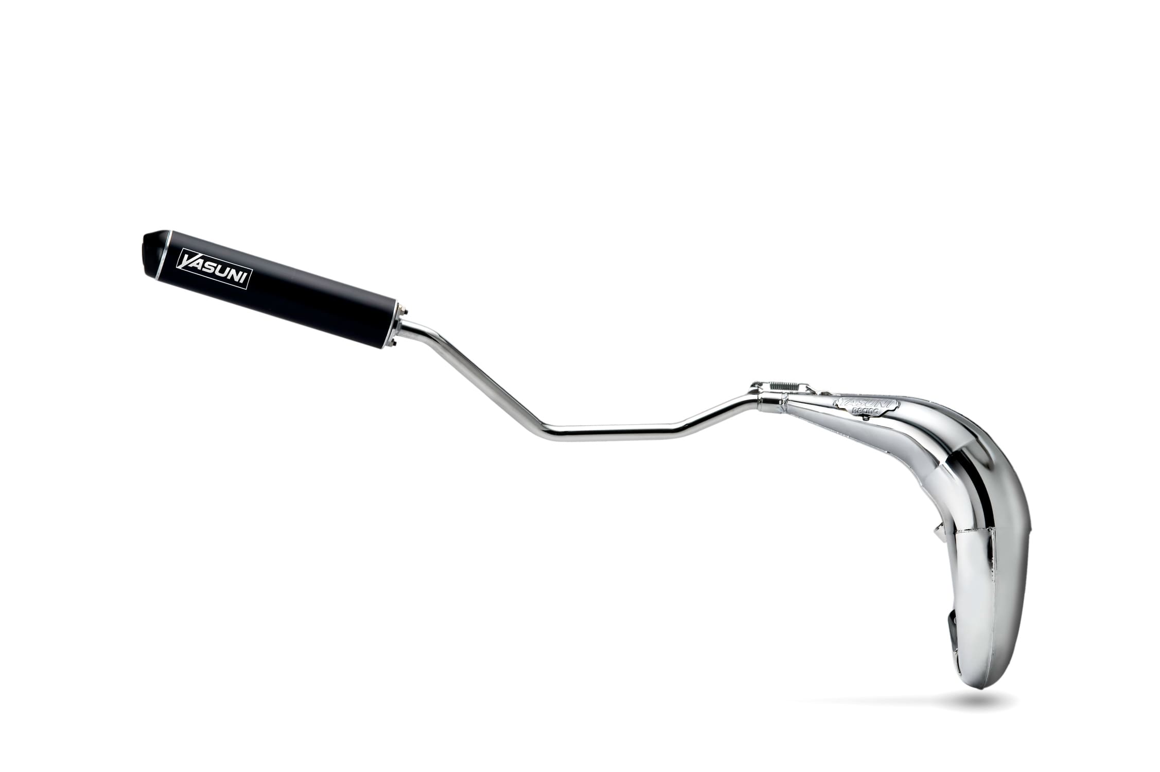 YAS807XBCR-D57 Marmitta Yasuni Cross ML Max Black & Chrome Rieju MRT 50cc (mont. alto a destra)