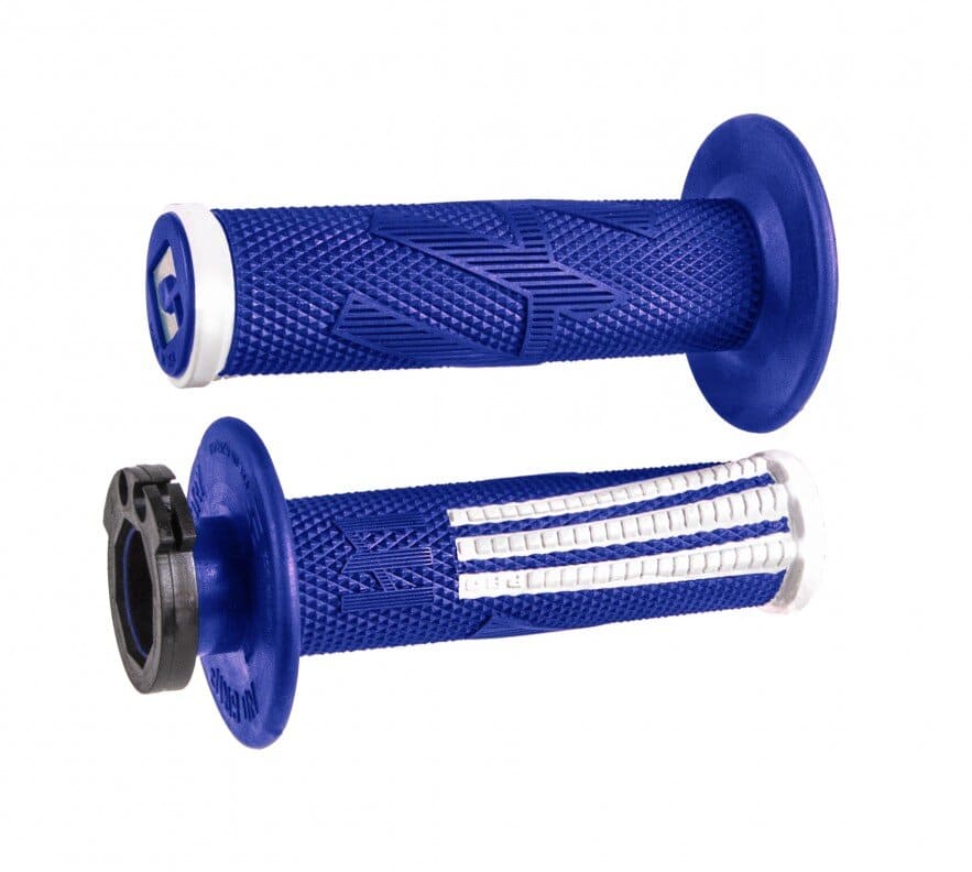 ODI-H36EPUW ODI Emig Pro V2 Lock-on full diamond grips blue / white