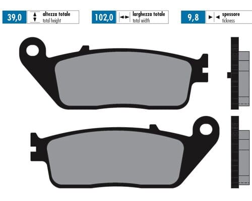 P174.2140 Pastiglie freno Polini sinterizzato Kymco Xciting, COD: P174.2140