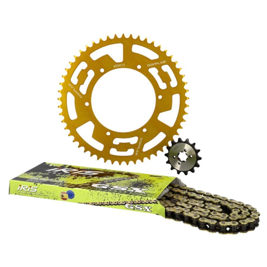 CGN503779 Kit Catena alluminio dorato 14x53 - 420 Doppler Derbi GPR / Aprilia RS4