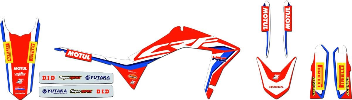 BB-43025860 Complete deco fairing kit Blackbird Replica HRC 2020 CR 125 / 250 2002-2007