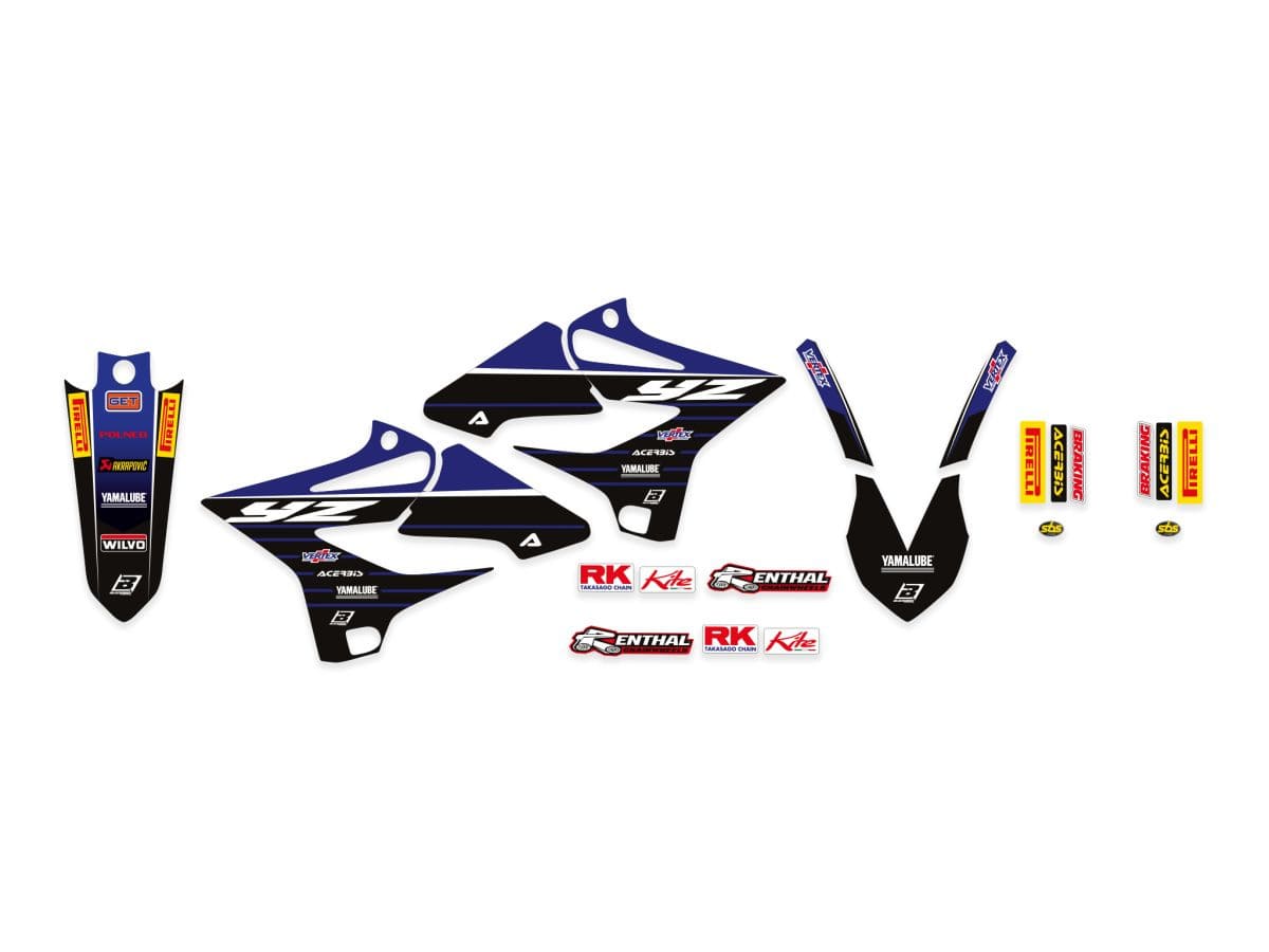 BB-43025885 Complete fairing deco kit Blackbird Replica Yamaha Factory 2020 YZ 125 / 250 2015-2021