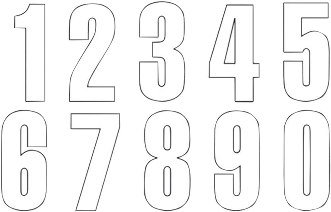 BB-43100731 Adesivo numero gara Blackbird #3 13x7cm bianco, COD: BB-43100731