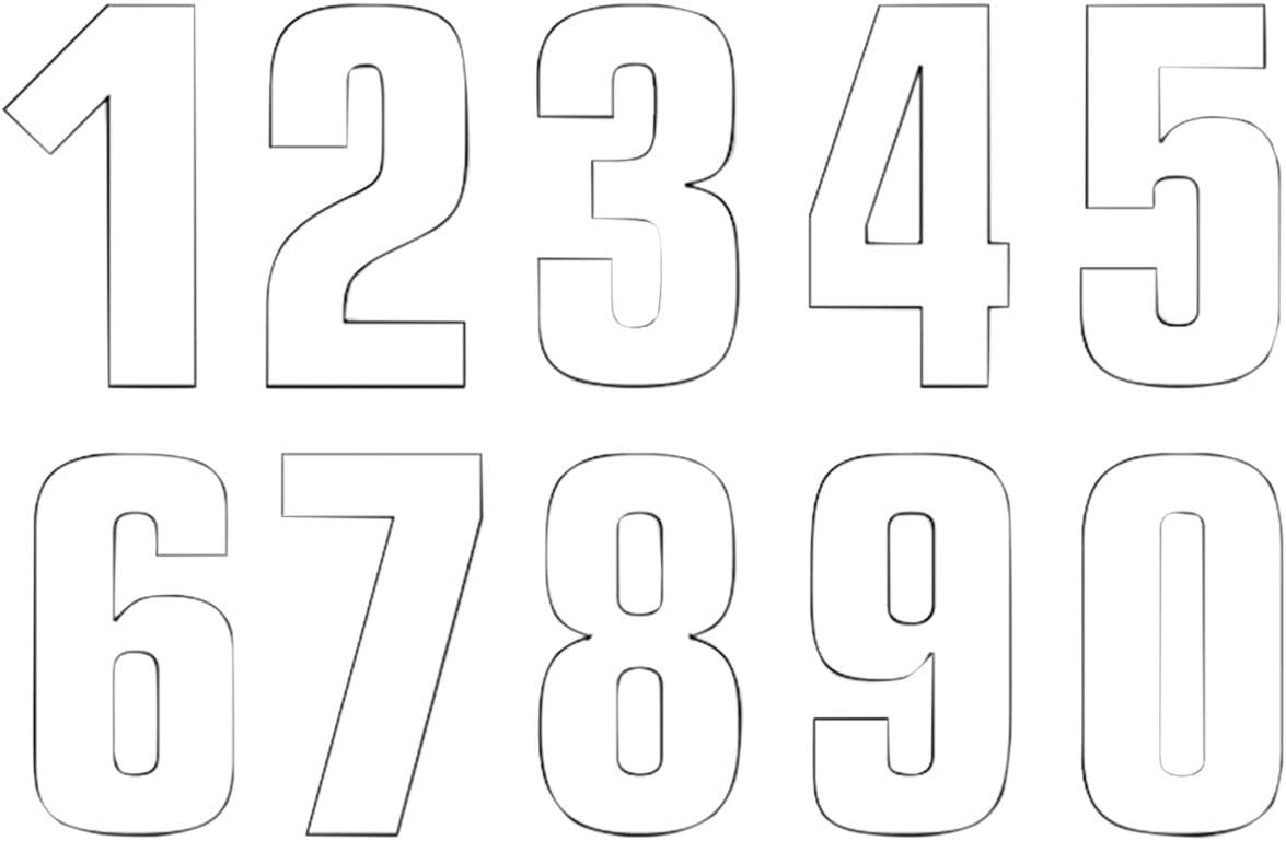 BB-43100751 Adesivo numero gara Blackbird #3 16x7.5cm bianco, COD: BB-43100751
