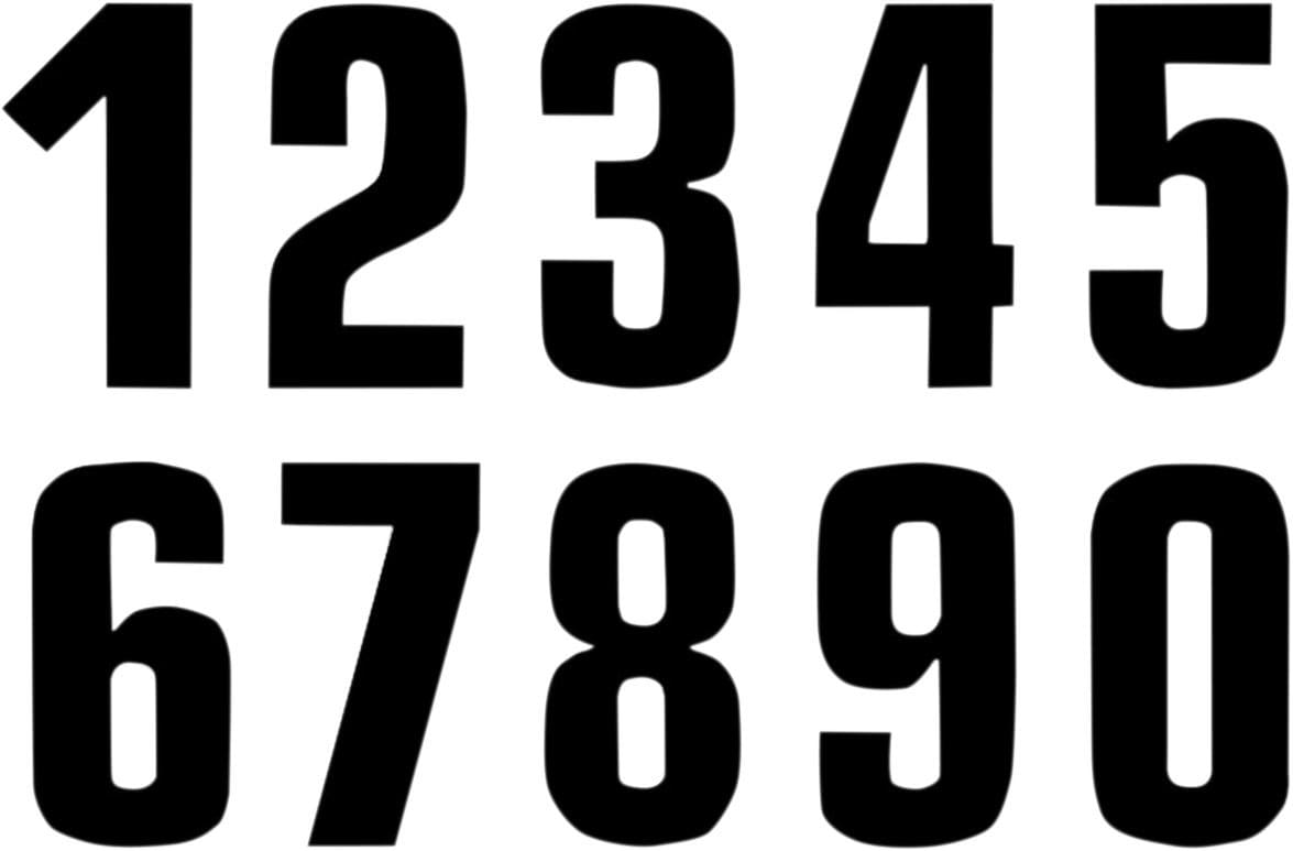 BB-43100758 Adesivo numero gara Blackbird #0 16x7.5cm nero, COD: BB-43100758