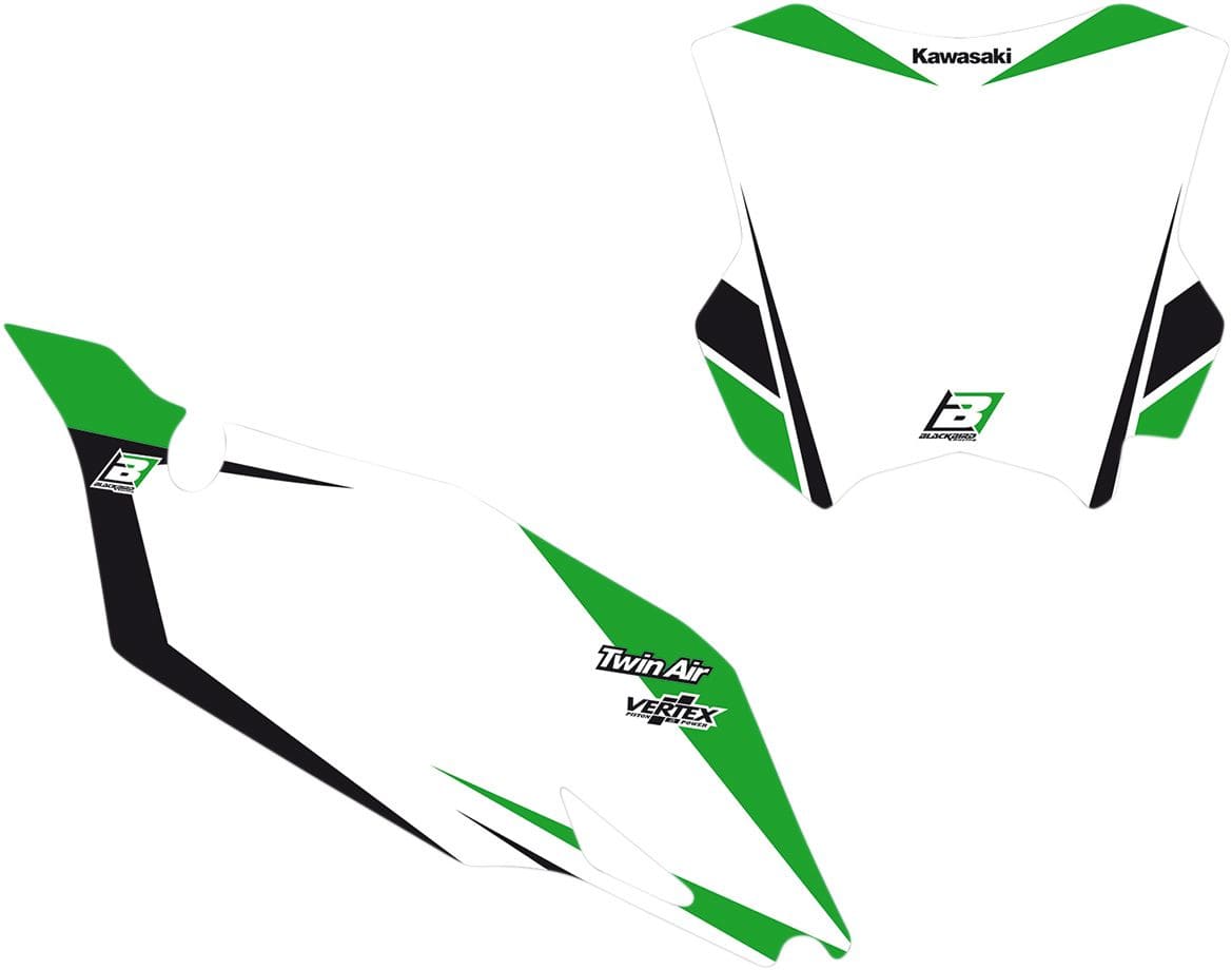 BB-43100822 Set portanumero pre-cut bianco Blackbird KXF 250 / 450 2012-2016