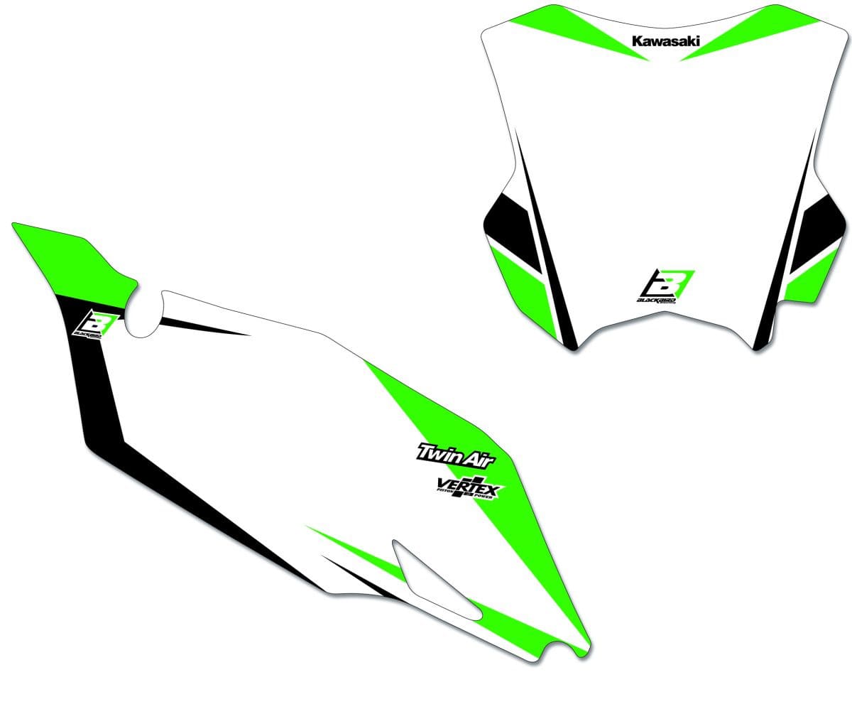 BB-43100823 Set portanumero pre-cut bianco Blackbird KXF 450 dopo 2019