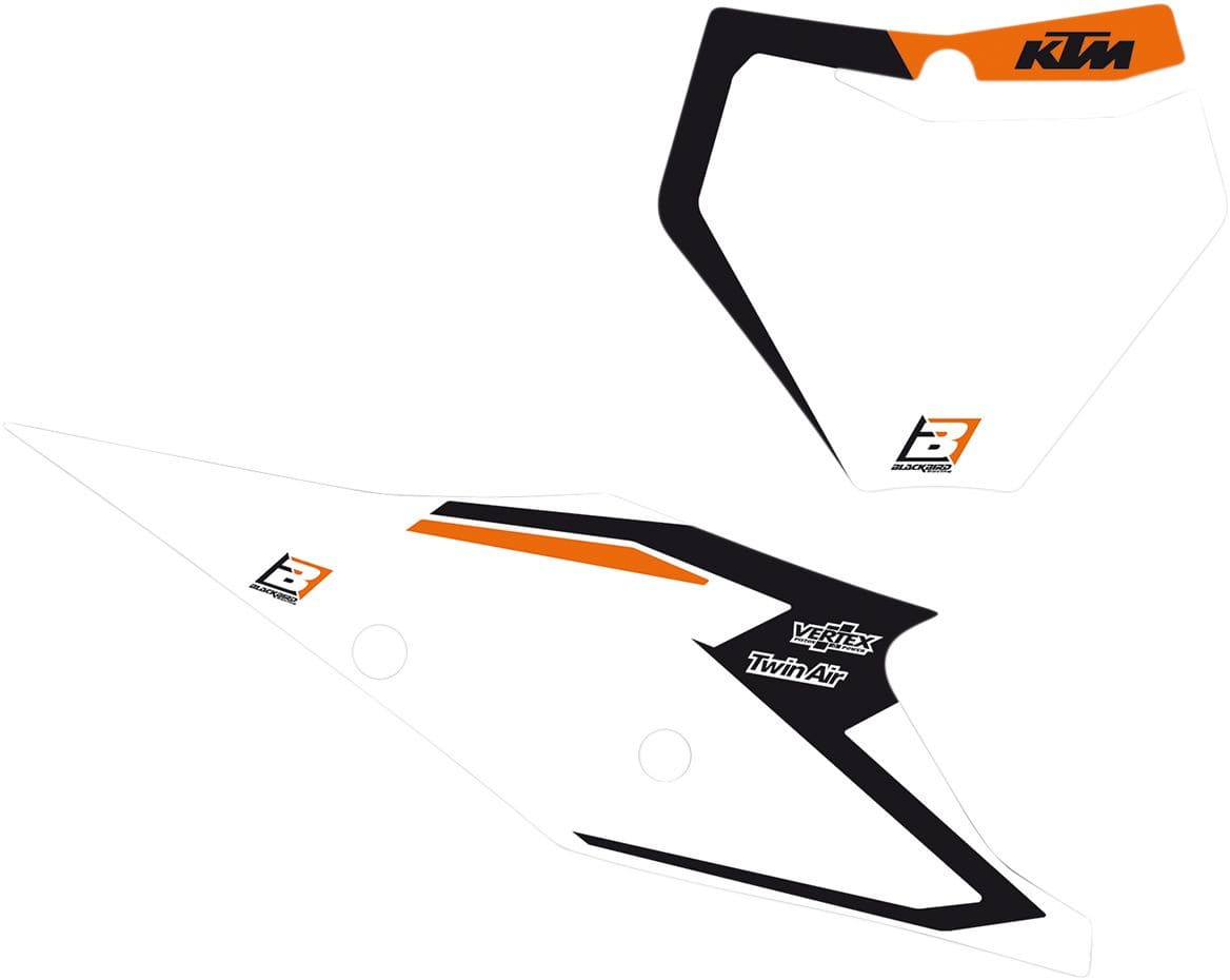 BB-43100824 Set portanumero pre-cut bianco Blackbird SX / SX-F 2013-2015
