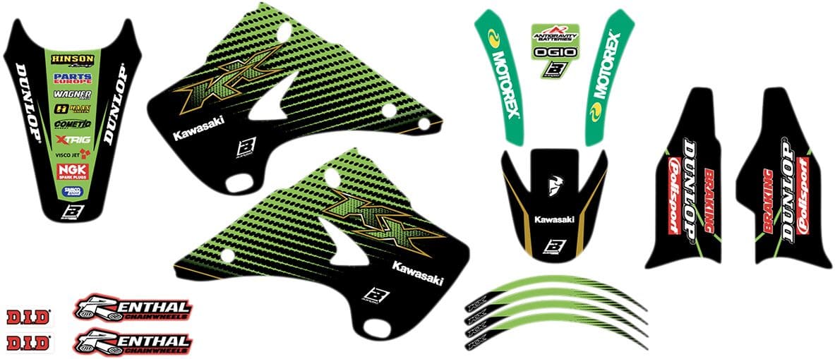 BB-43025902 Complete Fairing Deco Kit with Seat Cover Blackbird Replica KRT 2019 KX 125 / 250 2003-2008