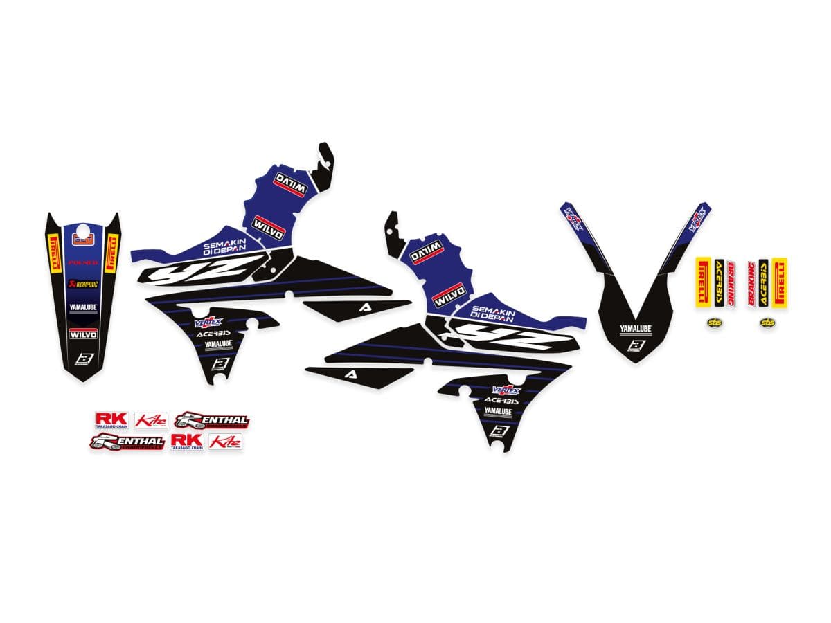 BB-43026666 Kit deco carena con coprisella Blackbird Replica Yamaha 2020 YZF 250 / 450 2014-2018