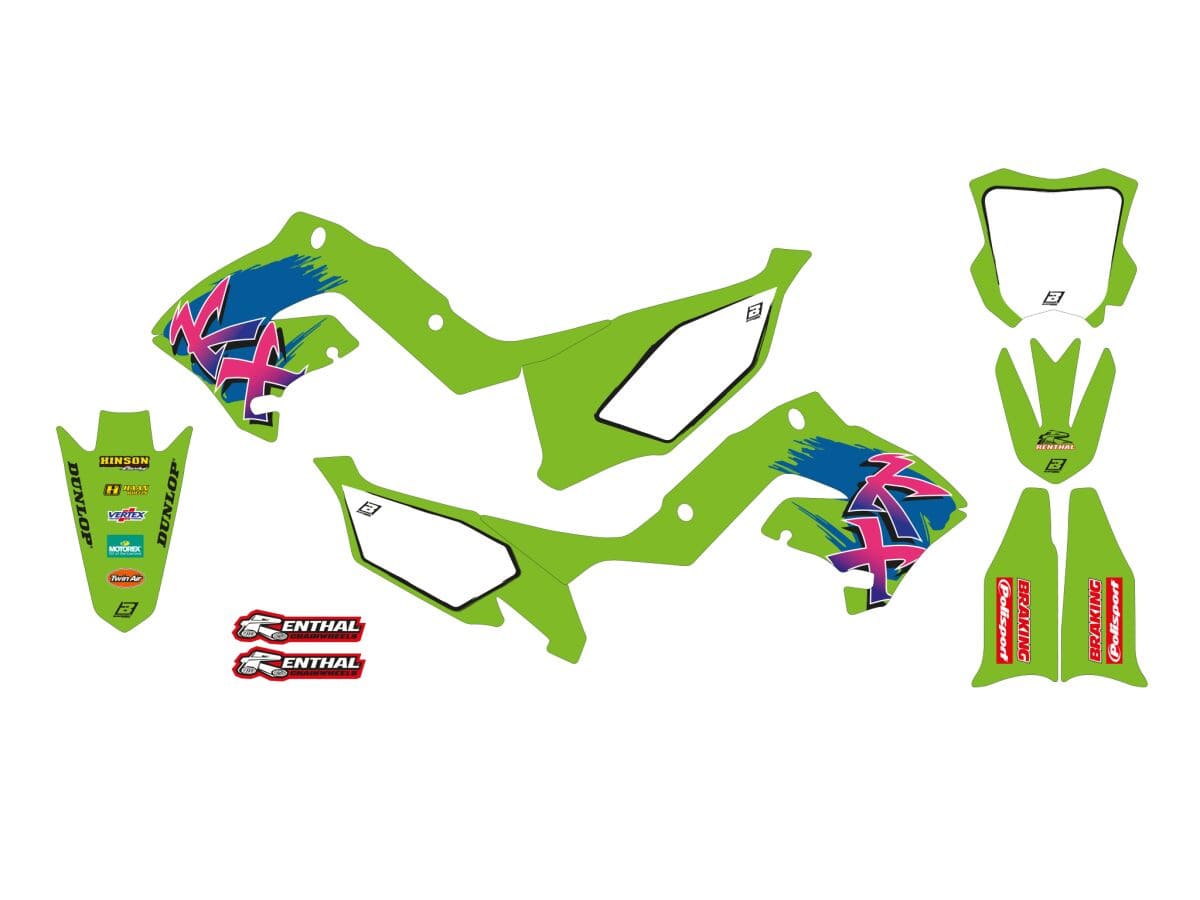 BB-43026703 Kit deco carena Blackbird Retro KX 125 / 250 restyle kit, COD: BB-43026703