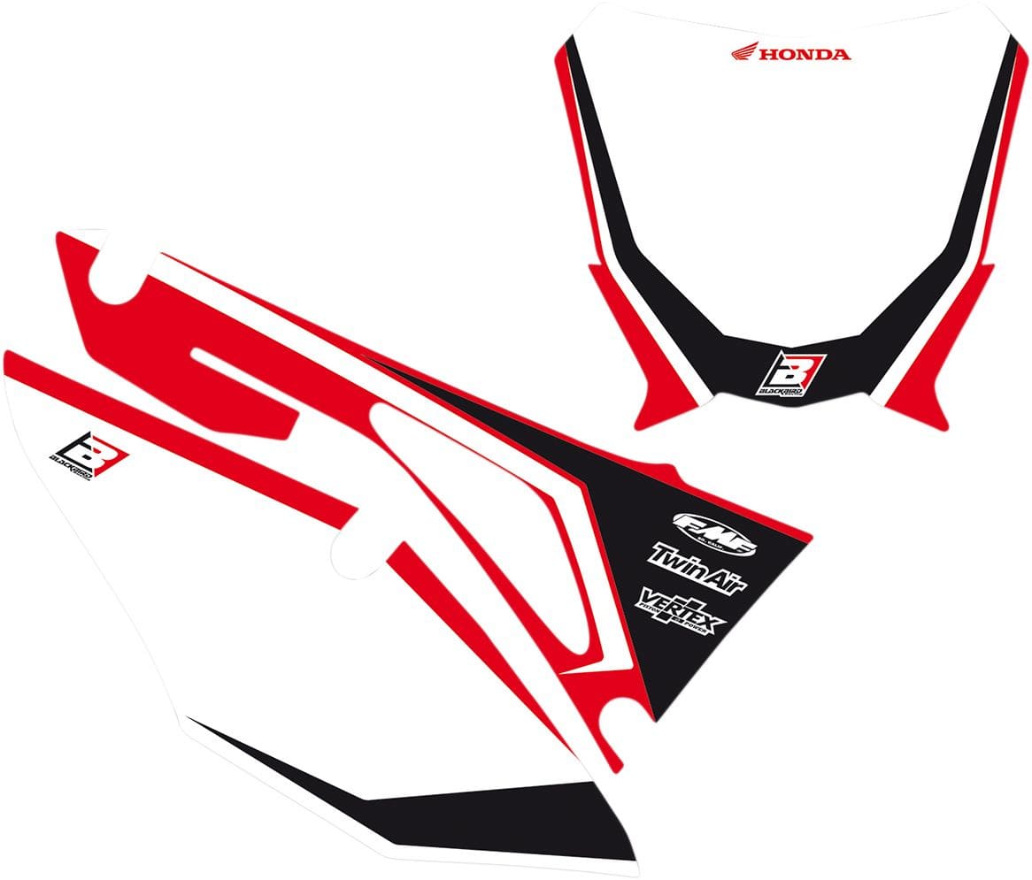BB-43100820 Set portanumero pre-cut bianco Blackbird CRF 2014-2017