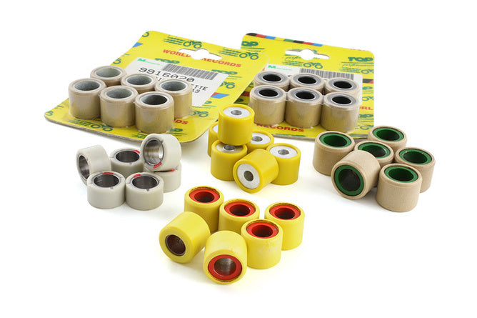 T9922310 Rulli variatore (x6) Top Performances Maxiscooter 25x22,1mm - 25g bianco - Billaricambi SRLS