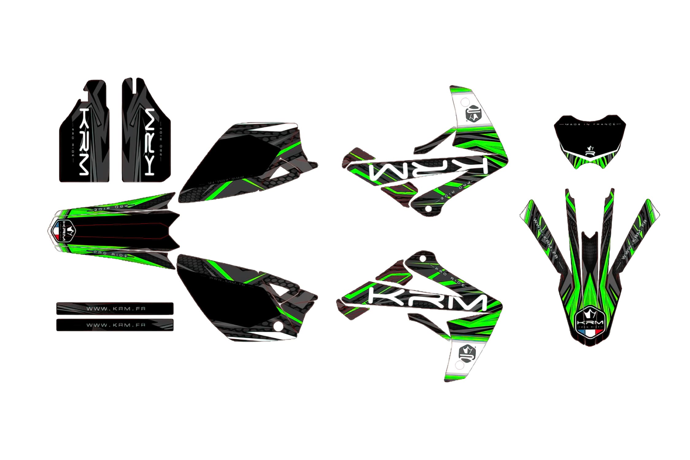 KR547F Rieju MRT green KRM fairing deco kit