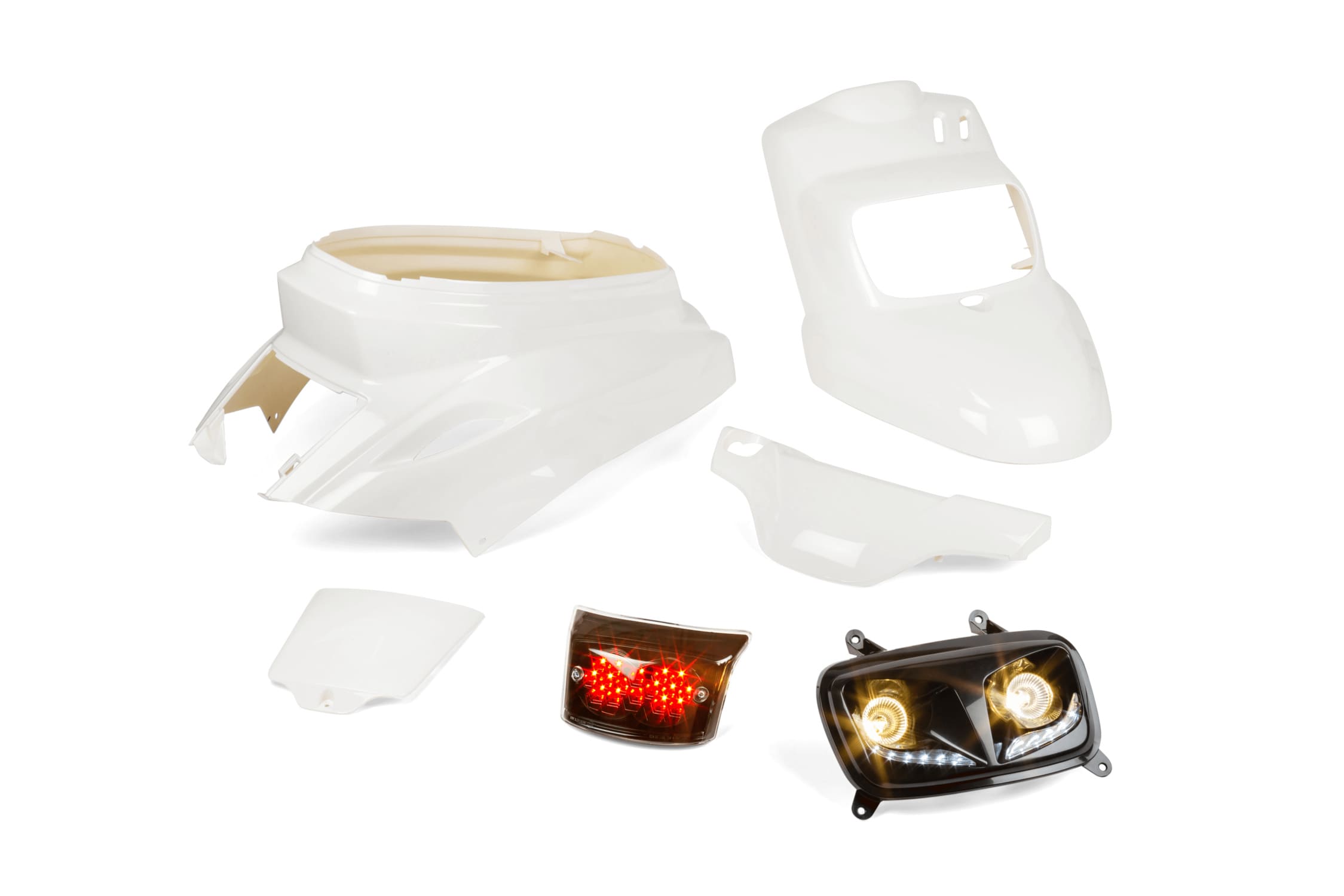 STR-993/PACK2 Kit carena e luci black & white Yamaha BWs dopo 2004, COD: STR-993/PACK2