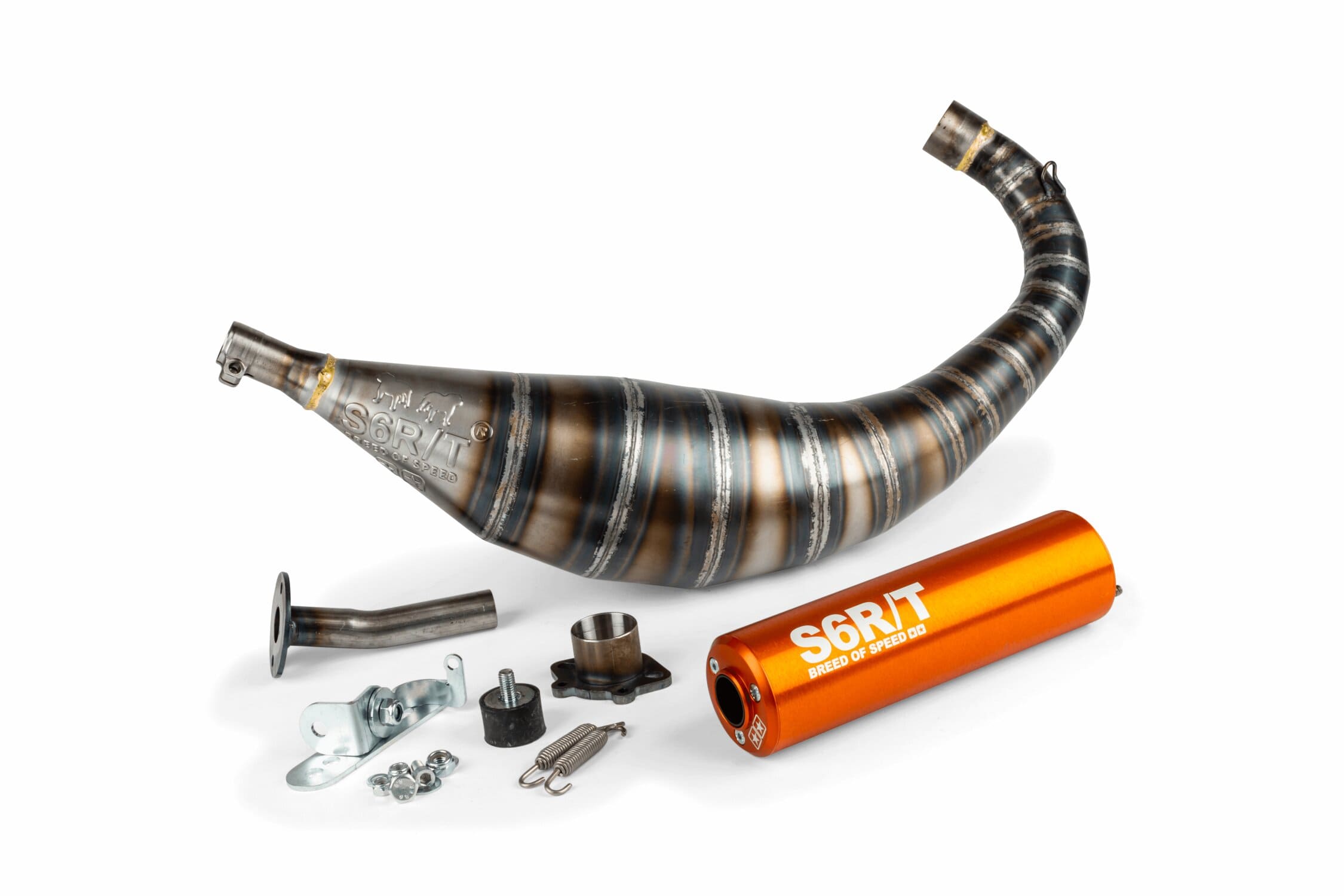 S6-96193851/OR Marmitta Stage6 R/T 80 - 90cc CNC Arancio Derbi, COD: S6-96193851/OR