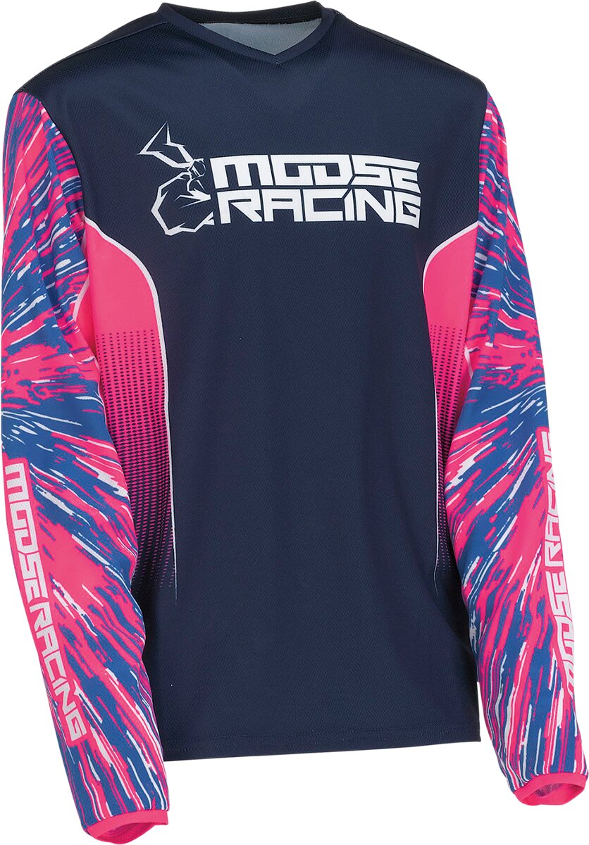 MR-29122258 Maglia cross Moose Racing Kids Agroid rosa/blu MD
