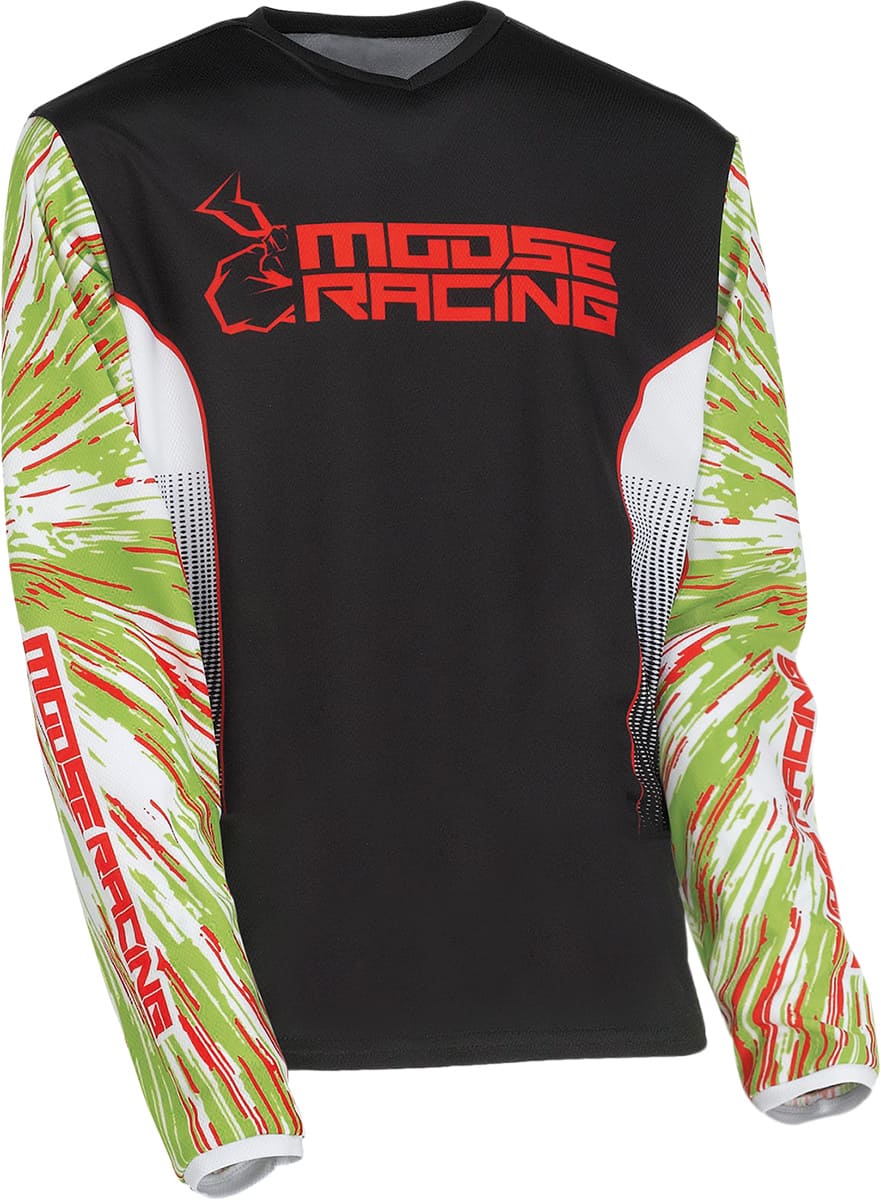 MR-29122270 Maglia cross Moose Racing Kids Agroid verde/rosso/nero XL, COD: MR-29122270